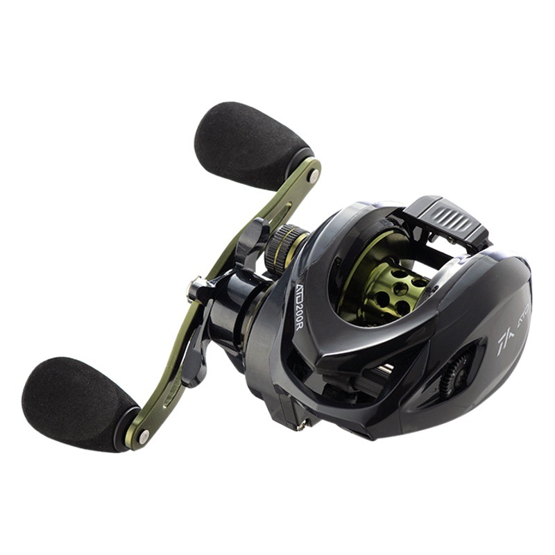 Navion nuevo ATD metal universal rueda de gota de agua anti-agua de mar tipo tambor Luya rebordear negro largo tiro rueda de pescado