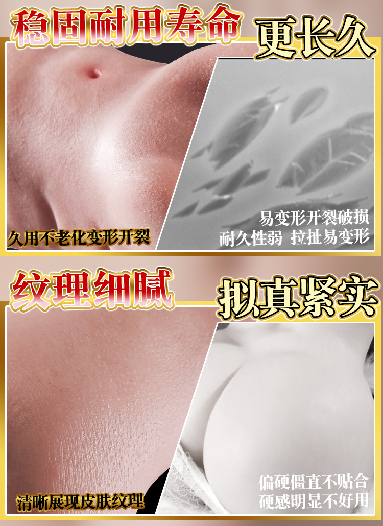 Jiuai Airplane Cup Mold Insertable Silicone Male Masturbator, Manual, Flesh Tone — detail image 27