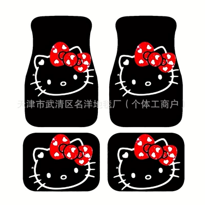 Avtomobil döşəmə paspasları — Mats for All Seasons Cross-Border - 305de-hello-kitty-17-3344cm-two-piece-set