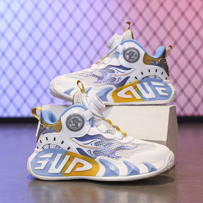 Zapatillas de baloncesto para niños, zapatillas deportivas para niñas, nueva malla de verano, transpirable, zapatillas de entrenamiento ligeras para niños, malla