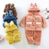 Demi-season hoody, pijama, children's set suitable for men and women, keep warm cute clothing, increased thickness, suitable for teen