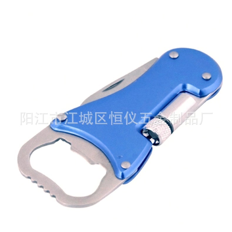多功能礼品小刀 开瓶器礼品折叠刀 带LED灯户外啤酒开瓶器带灯仔