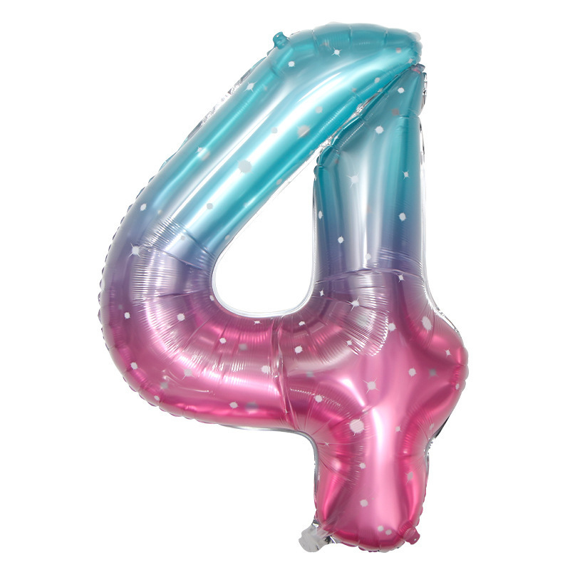 Globo de aluminio digital de 40 pulgadas, globo de aluminio con números grandes, versión delgada de 90 cm, varios colores de globos con números