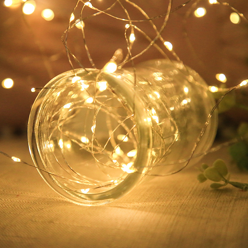 Cross-border new solar copper wire light color light string courtyard tree lighting decoration factory direct sale outdoor waterproof