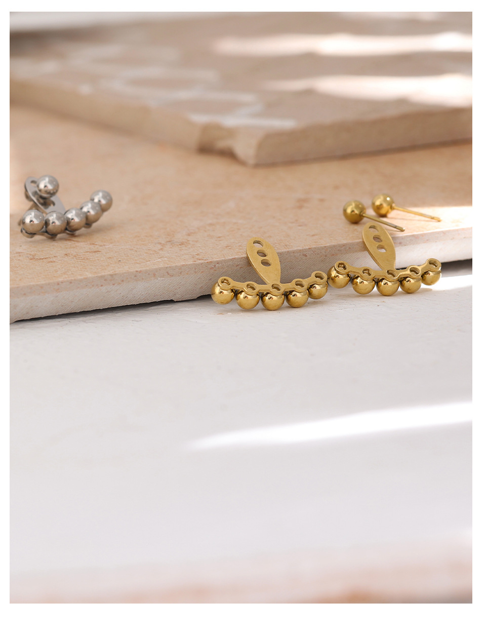 Fashion Geometric Titanium Steel Plating Earrings 1 Pair