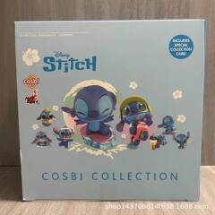 潮はブラインドの箱の星の間の宝物の史迪仔を遊んで楽しい週末の史迪奇のミルクティーの金の箱の卵の公仔の家の置物を遊びます。