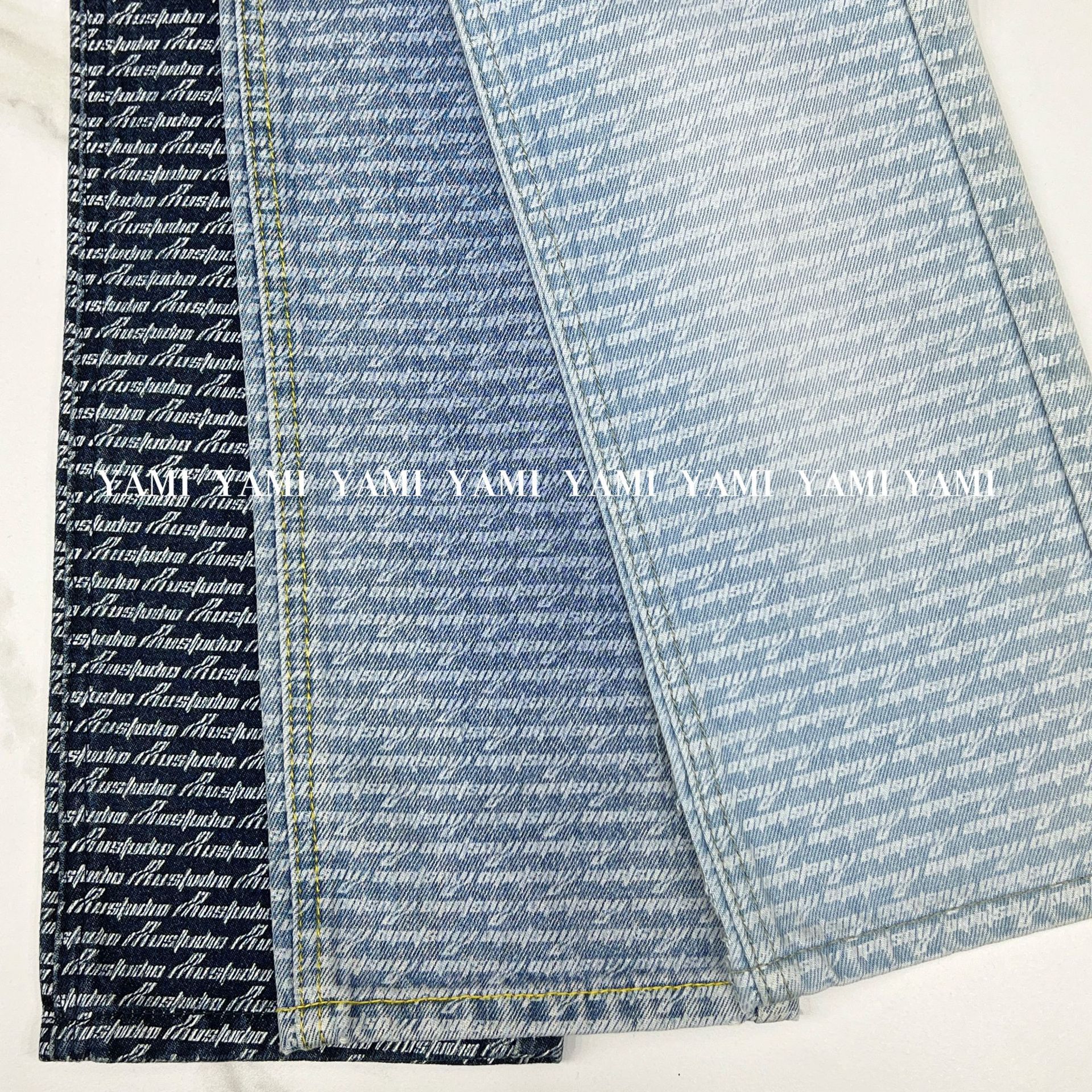 Fábrica de mezclilla al por mayor 10 siro spinning Denim sarga no elástico completo impreso inglés denim tela impresa image 5
