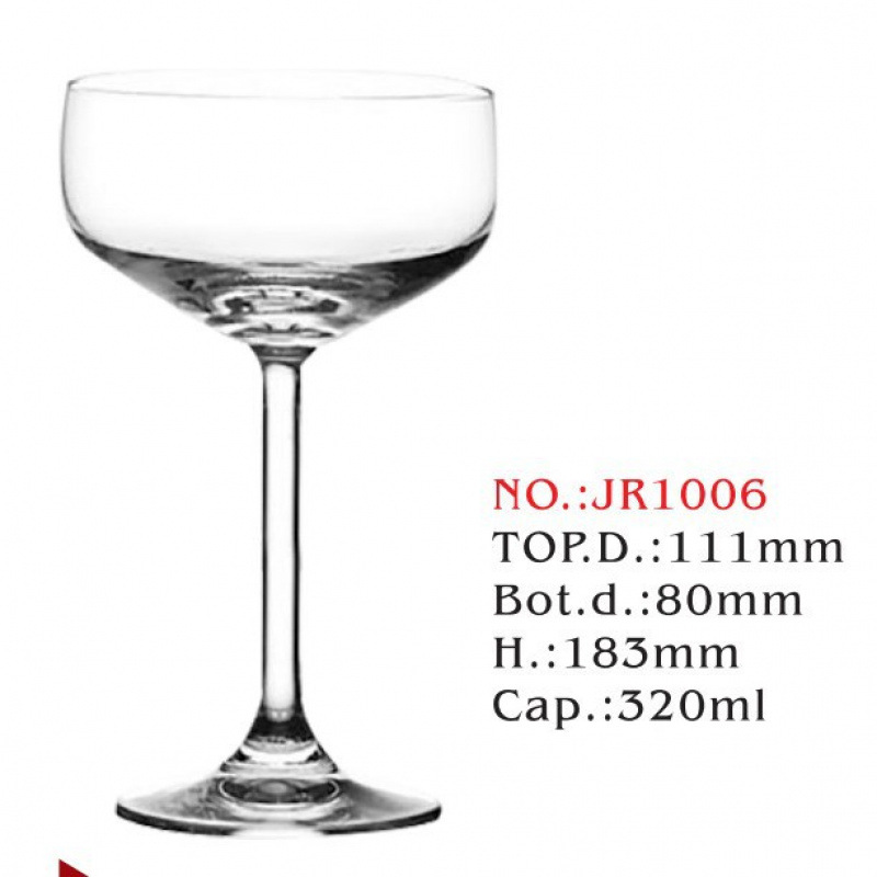 Copa de cóctel Margaret japonesa Copa de torre de cristal de patas altas Copa de cóctel de bar Copa de vino de frutas Martini