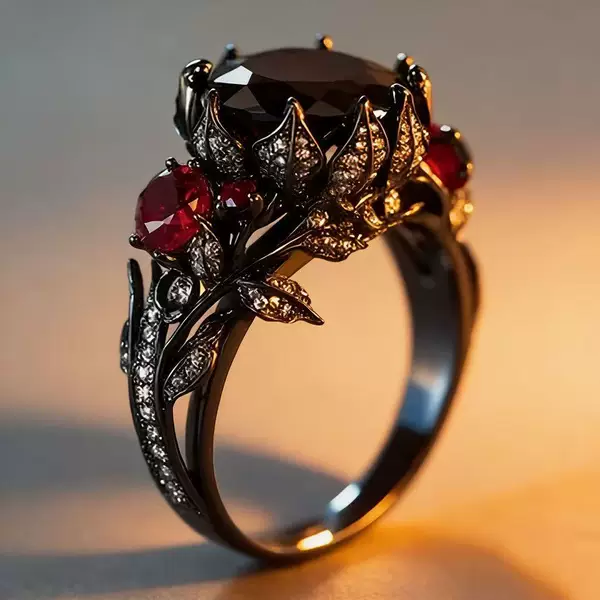 European and American cross-border rose flower ring for women, eco-friendly zinc alloy, light luxury vintage ring, fashionable design, couple's ring