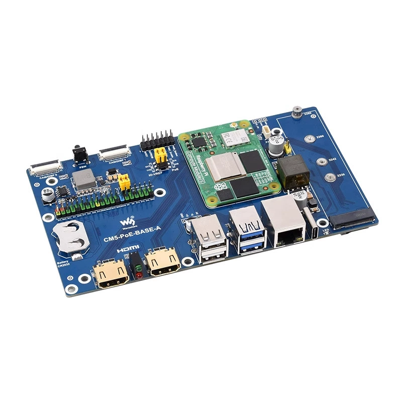 WeiXue Raspberry Pi CM5 baseboard IO expansion board supports POE development board Compute Module 5 module