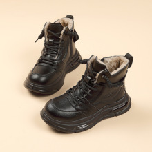 儿童马丁靴男童2024新款秋冬二棉加绒加厚中大童短靴女童靴子棉鞋