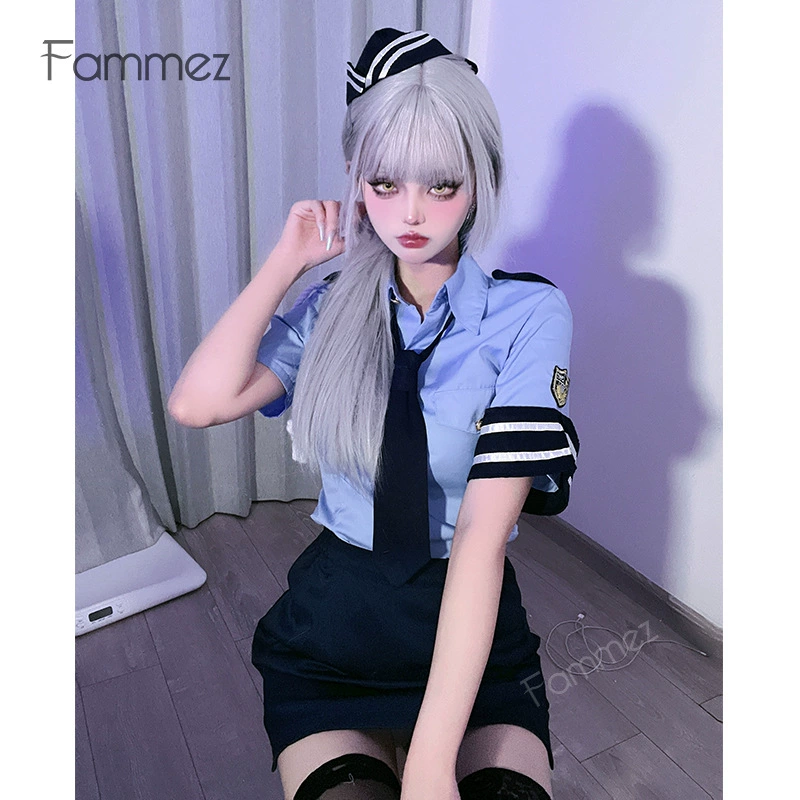 Трансграничный плюс размер сексуальное женское белье COS полицейская Униформа стюардесса Ролевой костюм сексуальная горячая девушка сумка руку юбка