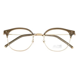 Little Red Book TikTok same style half frame glasses for women can be equipped with degrees plain cold brown glasses frame plain glasses