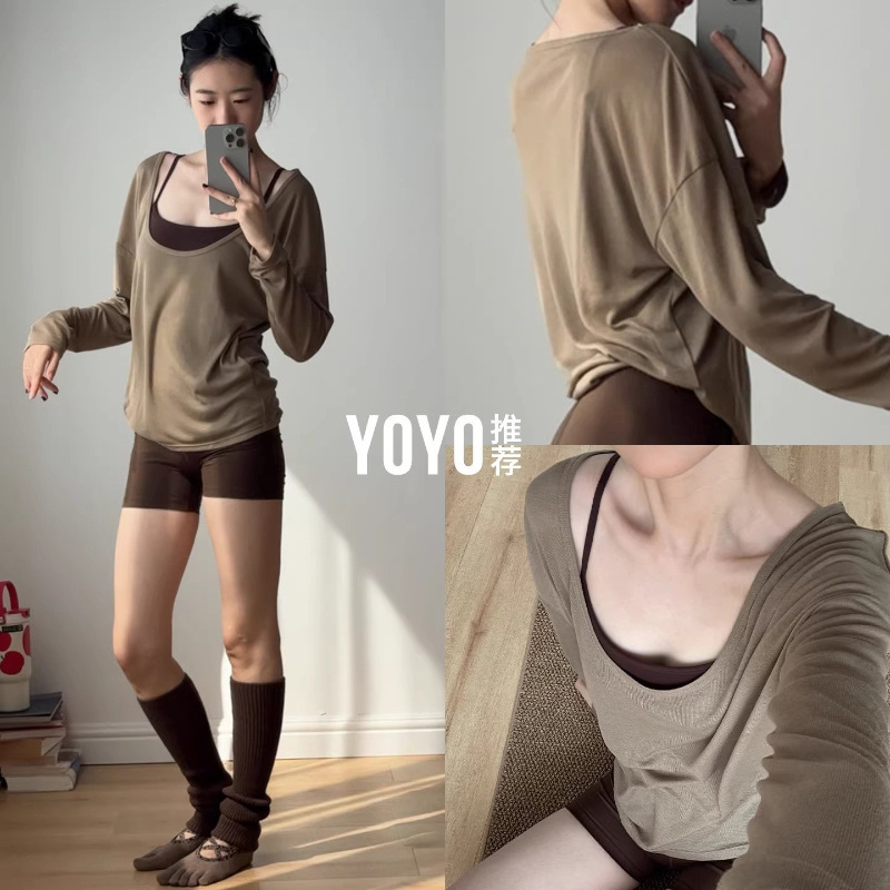 Yoga Clothing for Women 2026 New Long-Sleeved Fitness Cover-Up Summer Running Sports Suit Quick-Drying Large Size Pilates Top Yoga Clothing for Women 2026 New Long-Sleeved Fitness Cover-Up Summer Running Sports Suit Quick-Drying Large Size Pilates Top