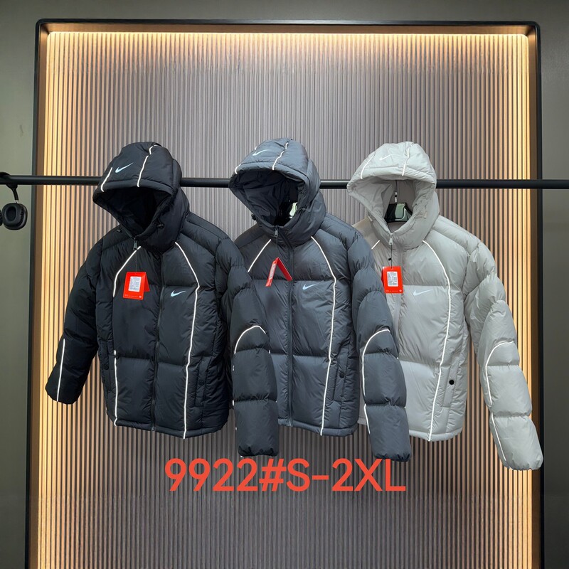 Sports-Style Reflective Hooded Cotton Jacket, Unisex Thickened Warm Puffer Jacket, Outdoor Casual Cotton Coat