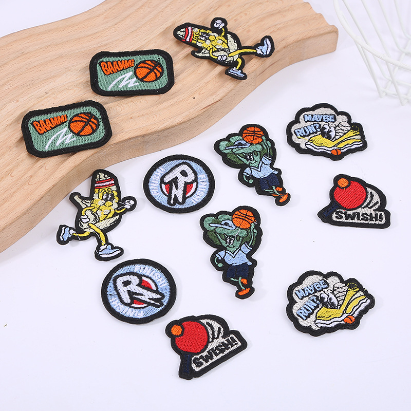 跨境TEMU新品刺绣布贴配件 diy电脑绣花衣服箱包帽子补丁贴辅料