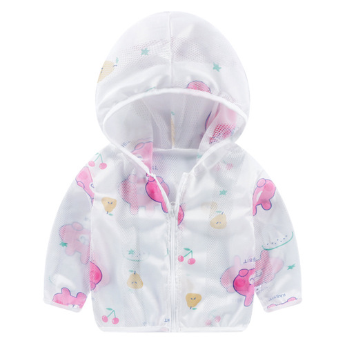 Children's Summer Sun Protection Jacket for Boys and Girls, Outdoor Coat, Baby Beach Sun Protective Suit with Hood, Air-Conditioned Shirt, One Piece Dropshipping