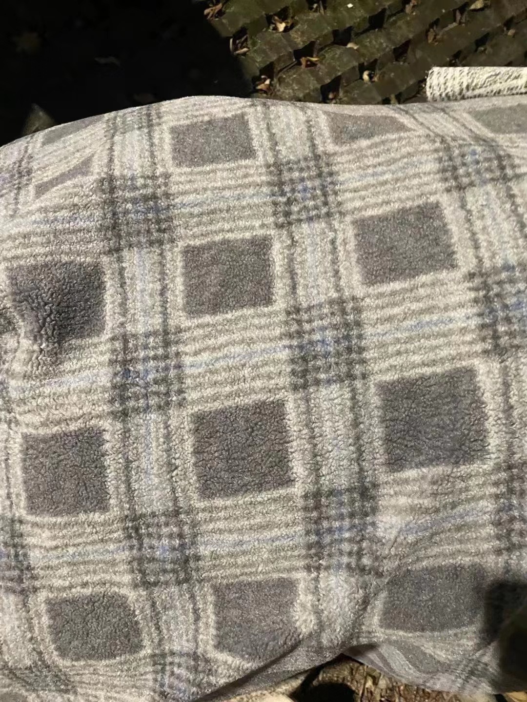 Impresión de cachemira ondulado eléctrico cuadrilátero diente de sierra China nudo ropa maleta tela de peluche