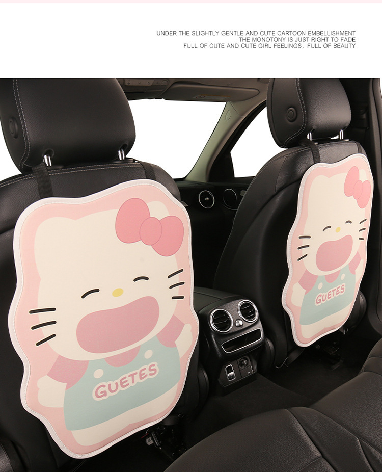Pink Kt Anti-Kick Pad Cute Ladies Cartoon Car Seat Back Anti-Kick Pad Seat Back Anti-Dirty Anti-Kick Pad