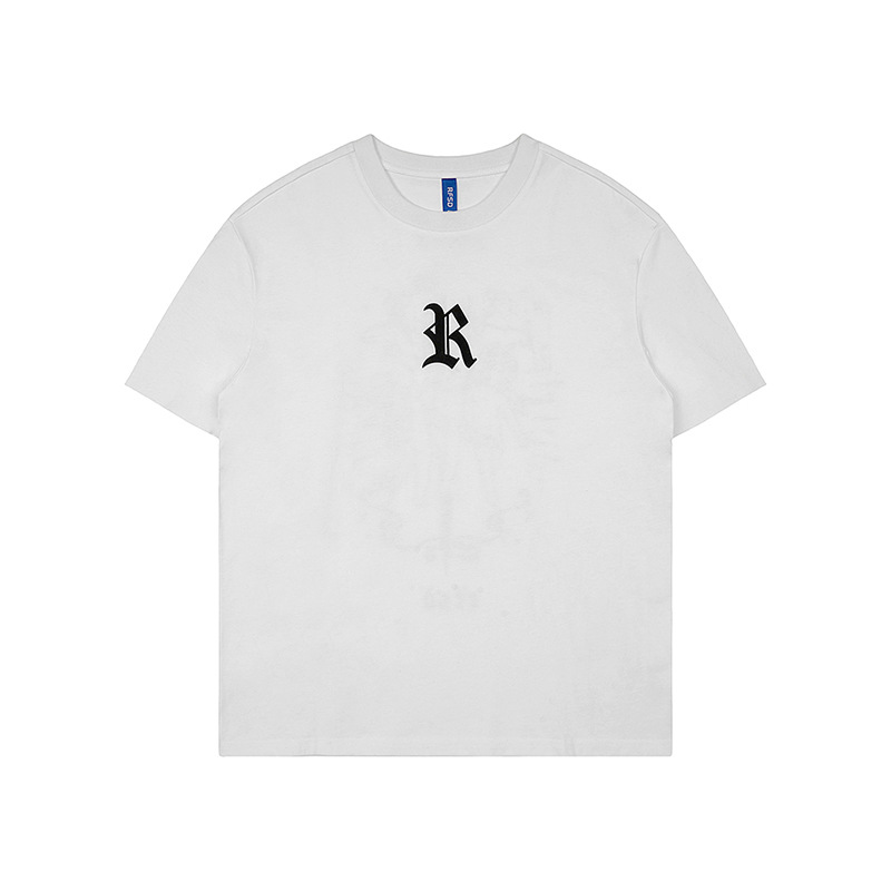 Ropa de hombre RFSD | Camiseta de manga corta con estampado de Ángel 2023 Verano nueva marca de moda suelta Calle algodón de manga corta hombres y mujeres