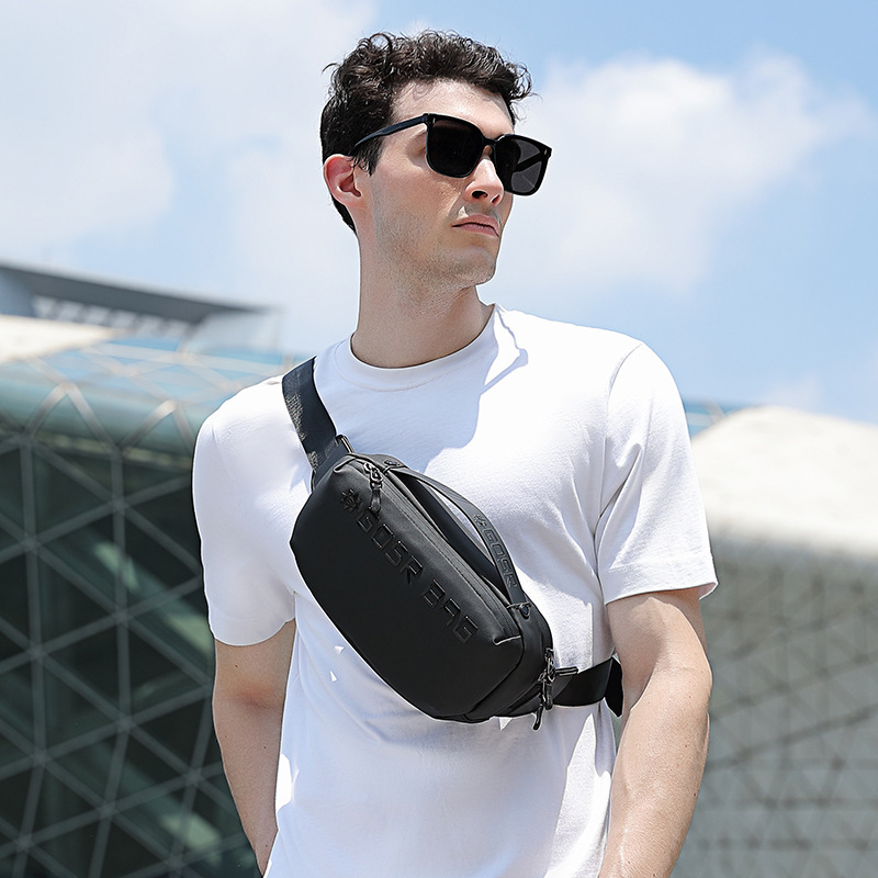 Chest bag messenger bag men's small bag fashionable ins All-match mobile phone waist bag small capacity niche design sense shoulder bag fashion brand Chest bag messenger bag men's small bag fashionable ins All-match mobile phone waist bag small capacity niche design sense shoulder bag fashion brand