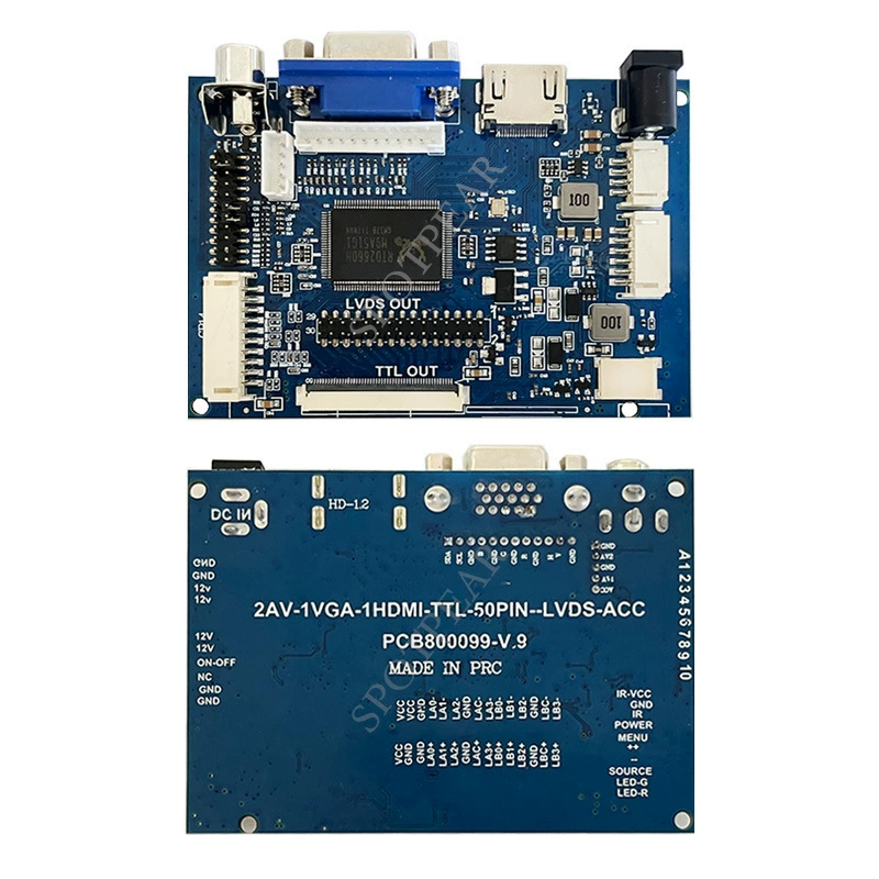 Плата PCB800099 LCD, автомобильный GPS-драйвер, конвертер HDMI VGA AV в TTL RGB LVDS