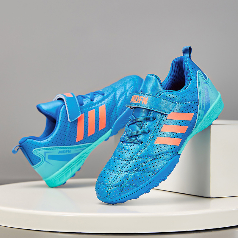 Ronaldo Messi Falcon Children's Football Shoes Boys and Girls Students Children Velcro tf Crushed Nails Artificial Grass Training Shoes