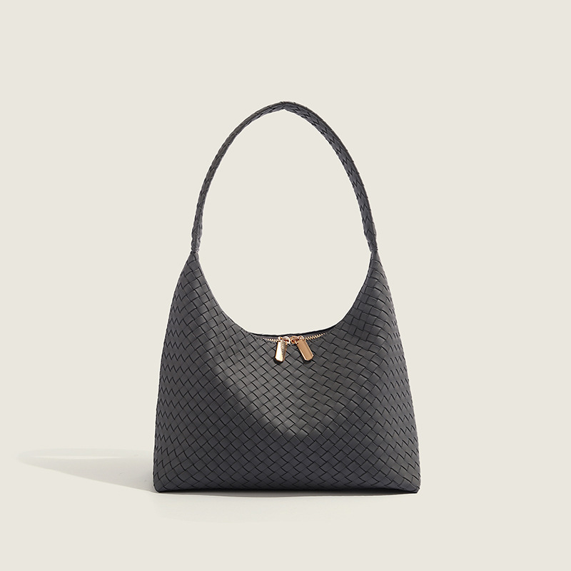 Korean Style New Woven Large Capacity Tote Bag Women's Shoulder Underarm Bag Fashion Versatile Luxury Handbag For Commuting - Thumbnail 7