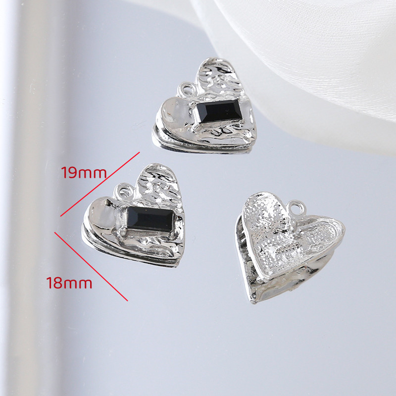 5g Weight Pendant Jewelry Making Type DIY Jewelry Accessories Classification 1 Piece Quantity Alloy Material Heart Shape, Bow Knot Pattern Plating Design Retro, Simple Style Style 1 Piece Alloy Heart Shape Bow Knot Pendant 14