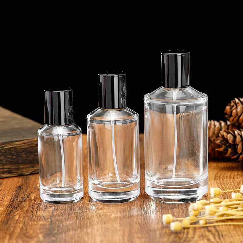 Botella de vidrio perfume sub-botella de perfume portátil 30ml prensa spray viajes cosméticos sub-botella vacía