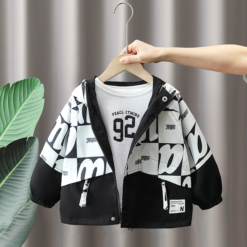 5900 cortavientos para niños primavera y otoño 2024 nuevo estilo bebé guapo chaqueta coreana estilo occidental niño estilo otoño moda