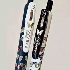日本斑马按动中性笔JJ15金蝴蝶联名款稀有限定好看可爱黑水笔