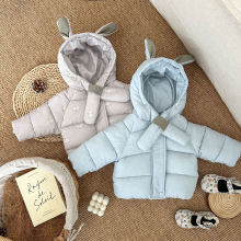 婴儿冬季棉服可爱女宝宝洋气小碎花夹棉加厚连帽棉衣小童保暖棉袄