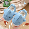 Three dimensional cartoon children's non-slip fleece keep warm slippers indoor, soft sole, wholesale