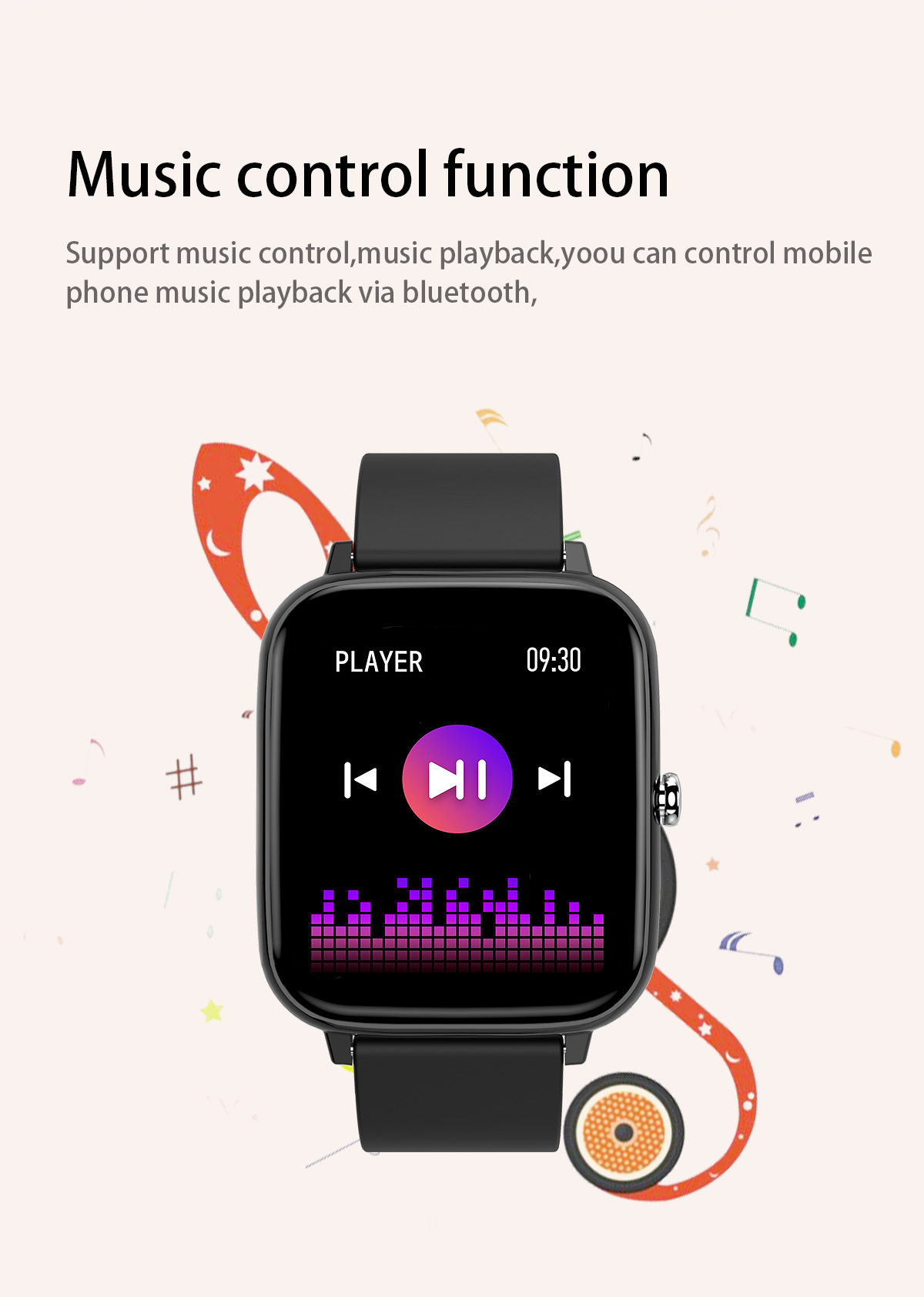 P6 Smartwatch Bluetooth Call Full Touch Sport Puls_voghion.com