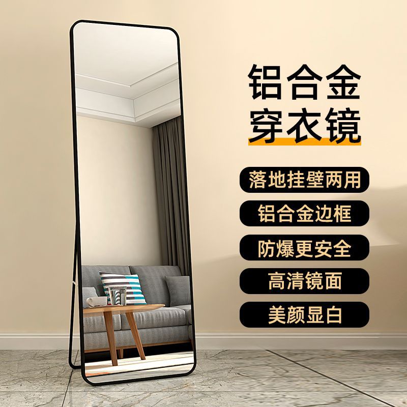 全身镜落地镜家用简约网红ins风女宿舍卧室壁挂贴墙试衣穿衣镜子