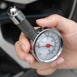 不锈钢高精度汽车胎压计轮胎压力气压表可放气小车测测压监测器