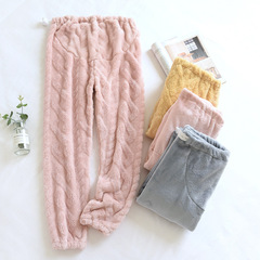 Winter flannel postpartum pants, maternity pants, casual warm cotton casual pants, coral fleece adjustable