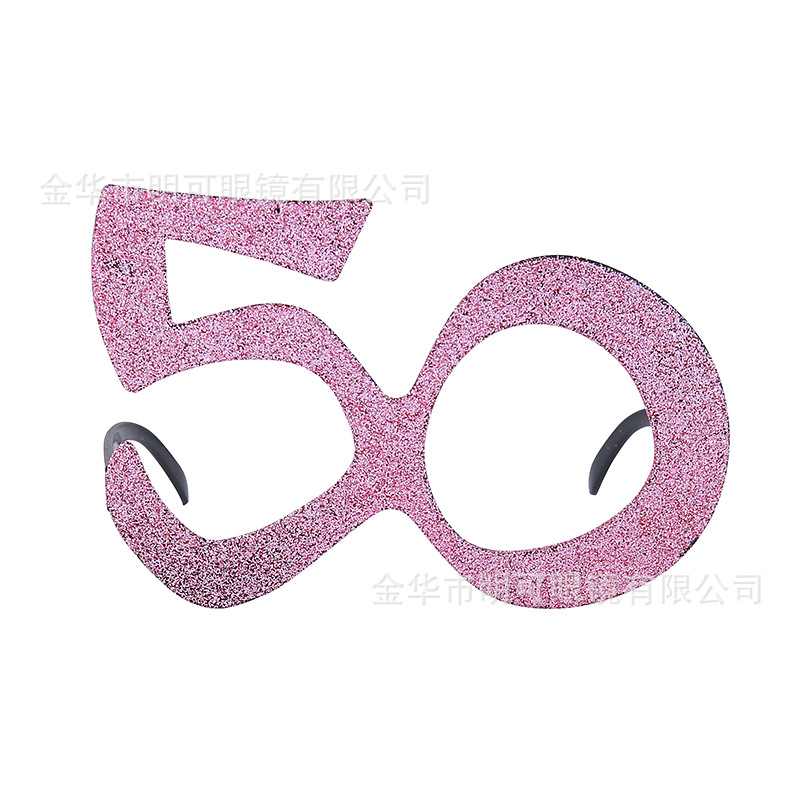 Gafas Decorativas de Cumpleaños con Números 16/18/30/40/50/60 de Plástico ABS para Fiesta