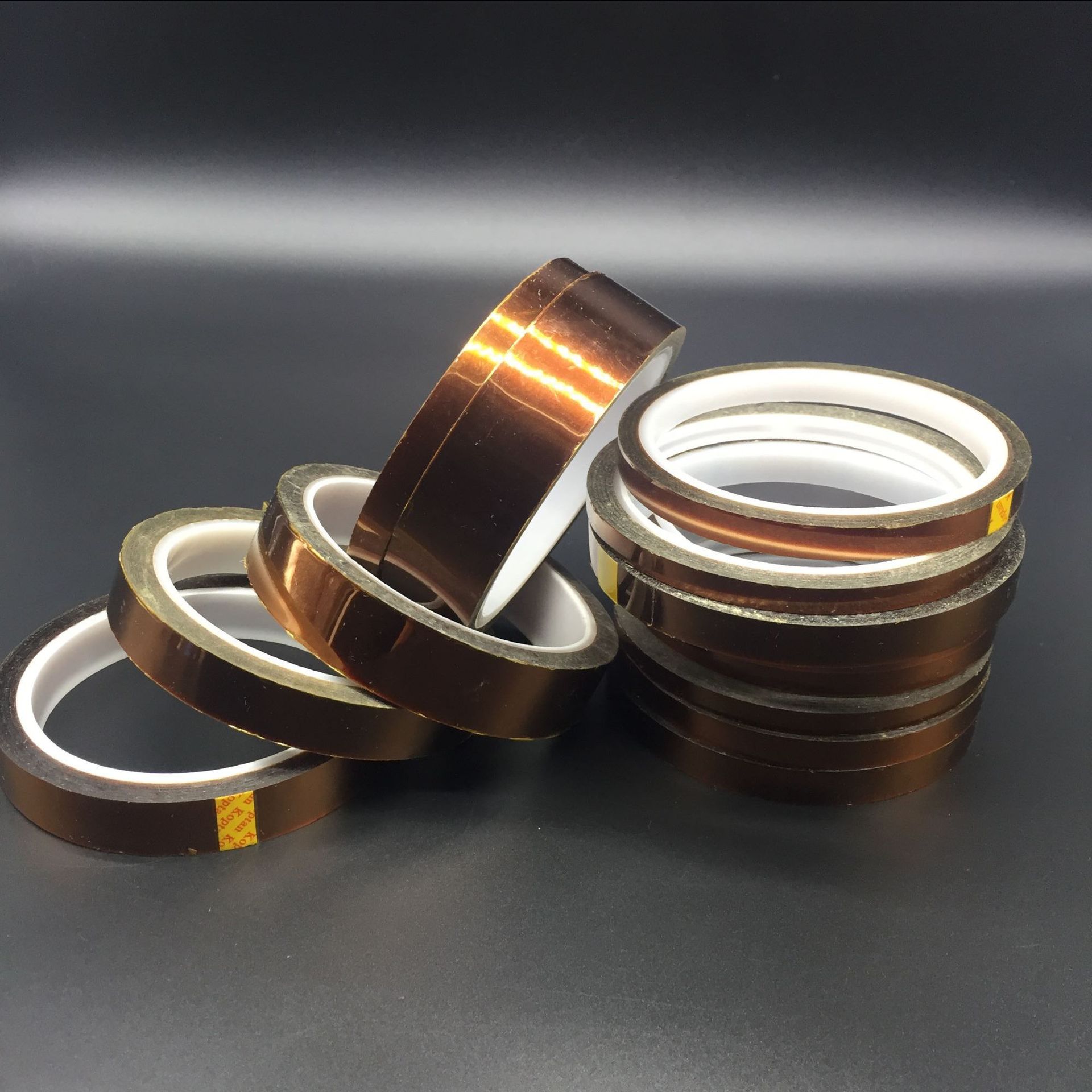 金手指高温胶带5/6/8/10mm茶色薄膜耐高温胶带电子产品绝缘胶