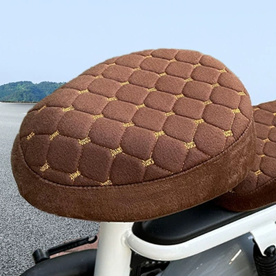 Fall/Winter Electric Vehicle Seat Cover Electric car cushion - brown-round-head-front-seat-cover