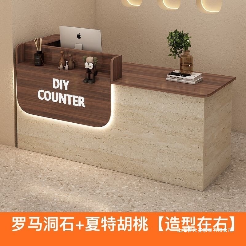 Minimalist counter for small shops, clothing stores, beauty salons, modern minimalist company reception desks, and cashier counters Minimalist counter for small shops, clothing stores, beauty salons, modern minimalist company reception desks, and cashier counters