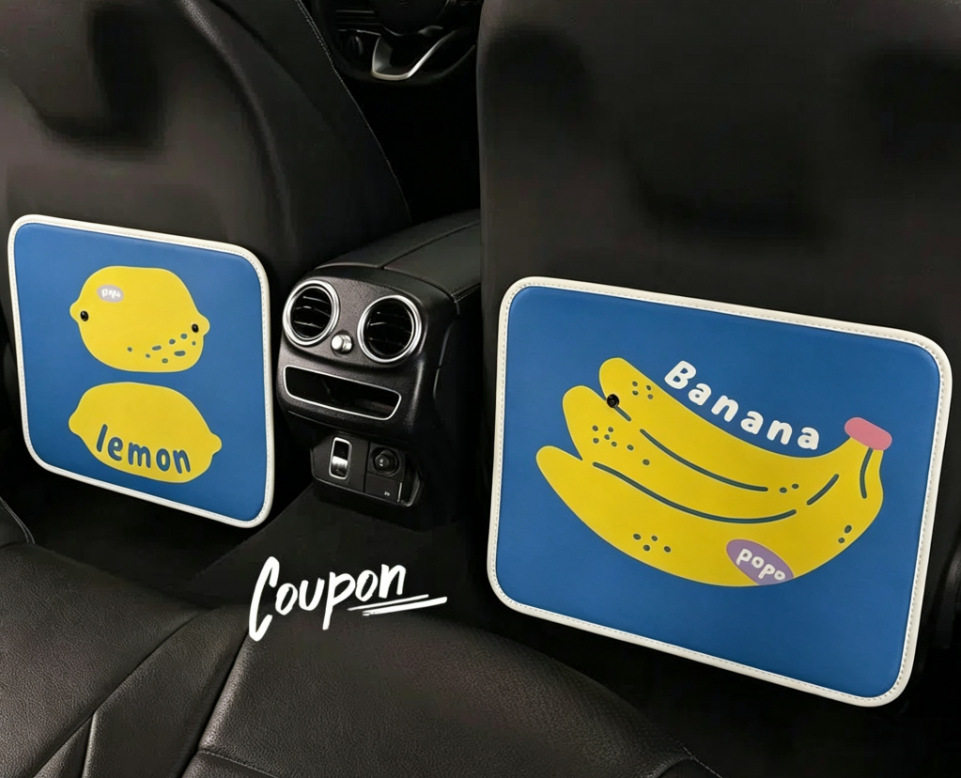 Car Seat Back Anti-Kick Pad, Car Seat Back Anti-Dirt Pad, Leather Car Rear Seat Anti-Kick and Anti-Dirt Pad