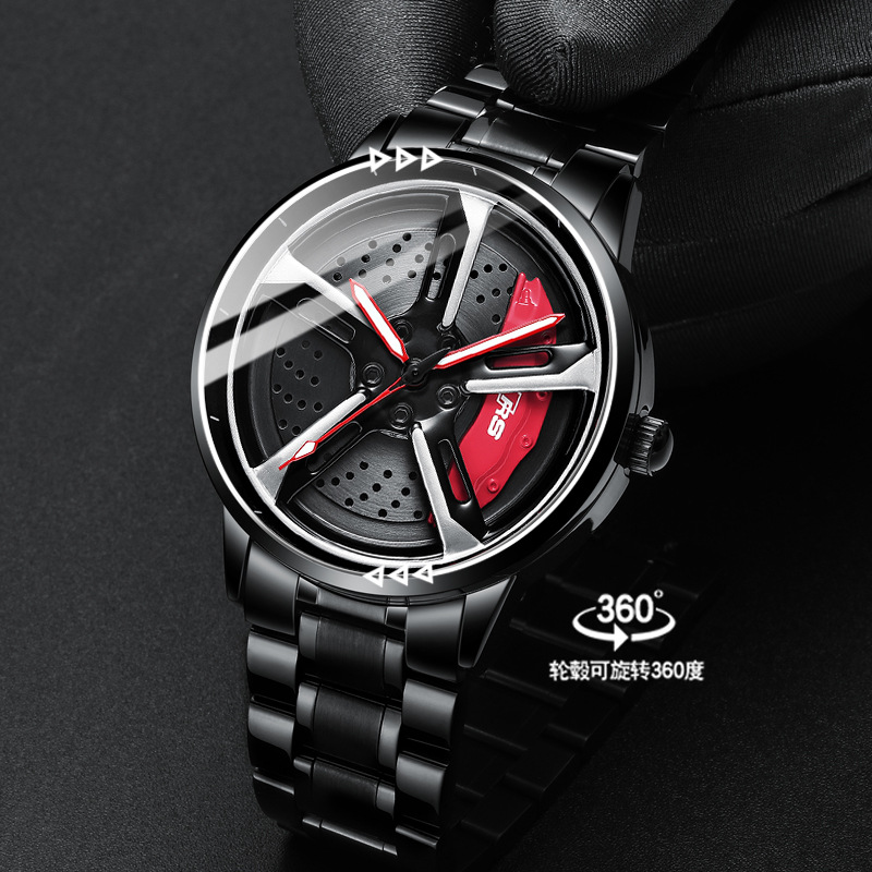 SVJ entrega de una pieza reloj de hombre coche rueda Hub modificación rs7 reloj de hombre hidráulico tridimensional reloj de cuarzo hueco