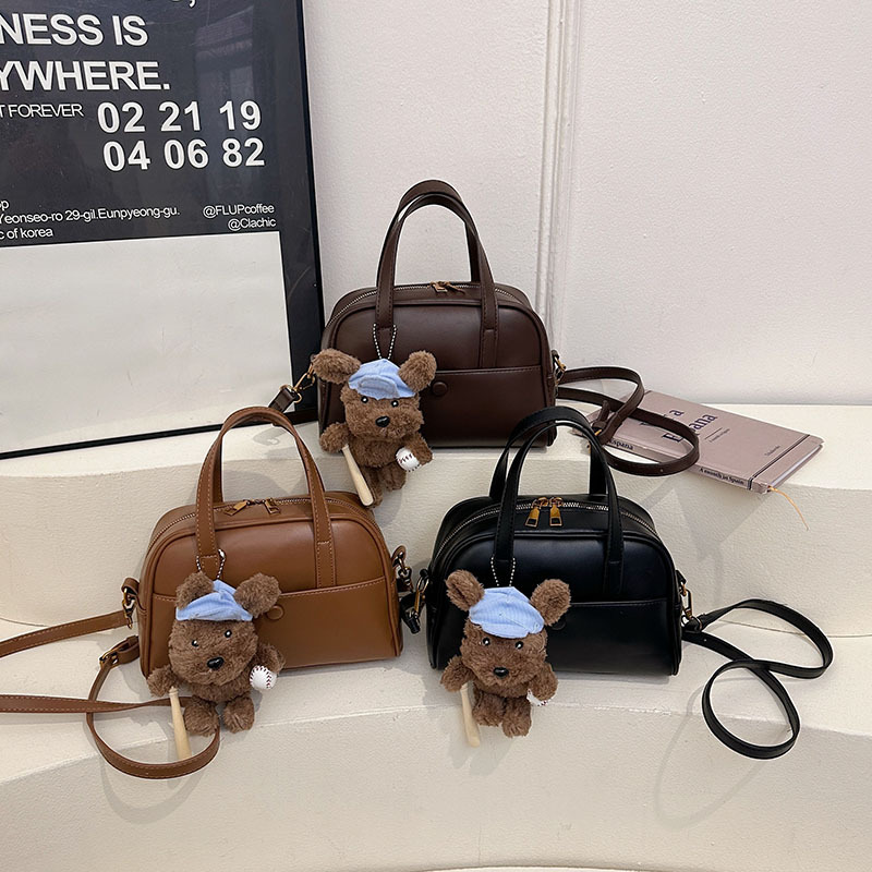 2025bags 여성 대용량 볼링백 겨울 출퇴근 숄더 크로스 핸드백 블랙