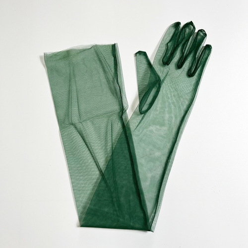 70cm Colored Ultra-Long Sheer Gloves with Fingers, Black, White, and Red, for Import, Sexy, Dance Party, Ball, Halloween Theme
