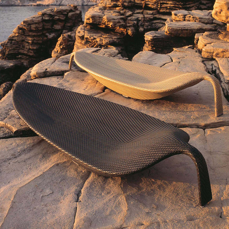 Cama de vacaciones al aire libre balcón de ocio villa al aire libre piscina ascendente sillón de hojas de caña