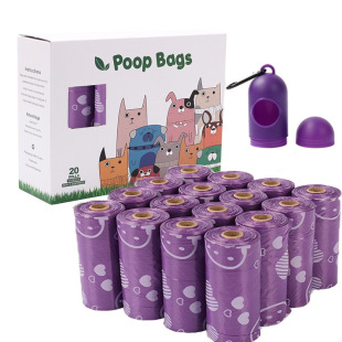 TEMU Cross-border Supply Strawberry Flavor Pet Garbage Bag epi Degradable Dog Poop Picking Bag Cat Litter Garbage Bag
