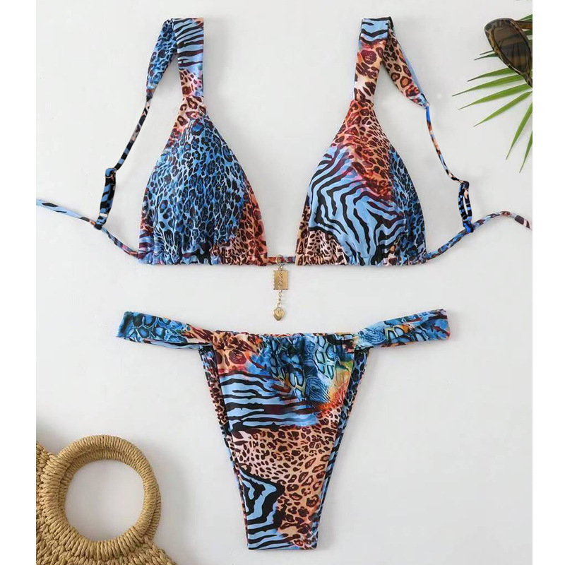 GraceChic 2025 New European And American Swimwear Sexy Cross-Border Bikini Printed Tie High-End Hot Girl Pure Desire Swimsuit For_voghion.com