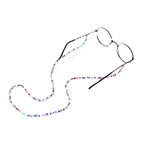 Amazon European and American style eyeglasses rope colorful rice beads anti-slip rope personalized simple eyeglasses chain chain accessories